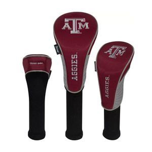 New Team Effort Golf Set of 3 Headcovers Texas A&M Aggies Maroon Gray